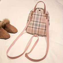 Load image into Gallery viewer, Girls Classic Plaid Colorblock Mini Backpack - Pink