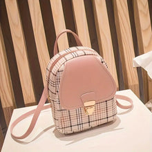 Load image into Gallery viewer, Girls Classic Plaid Colorblock Mini Backpack - Pink