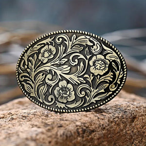 Vintage Flower Belt Buckle