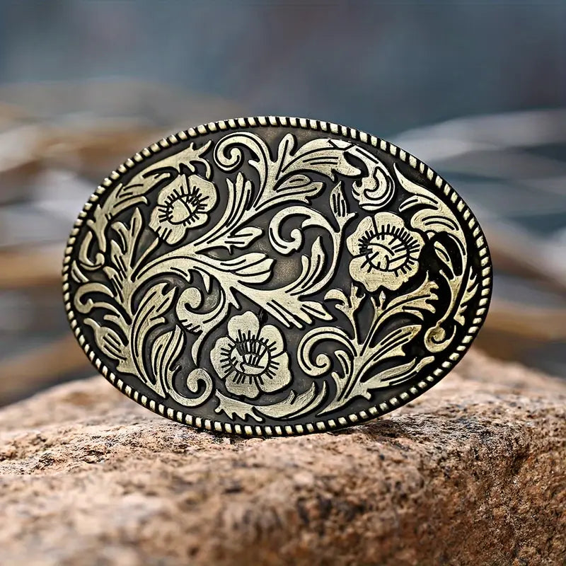 Vintage Flower Belt Buckle