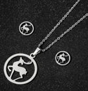 Silver Deer Stainless Steel Necklace