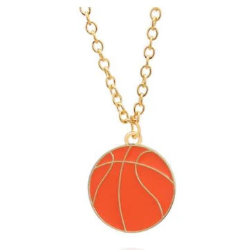 Gold Basketball Necklace