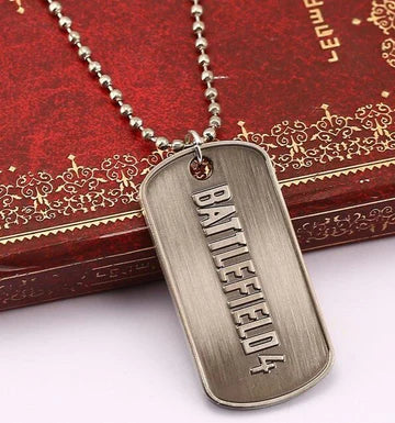 Silver Battlefield Video Game Dog Tag Necklace