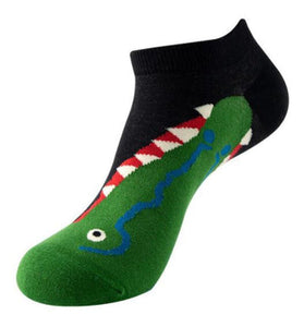 Black Alligator Low Cut Sock