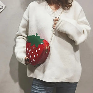 Chic Strawberry Crossbody Bag