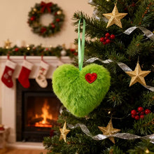 Load image into Gallery viewer, Grinch Heart Ornament
