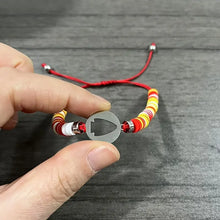 Load image into Gallery viewer, Stainless Steel Arrowhead Clay Handwoven Bracelet
