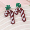 Candy Cane Acrylic Earrings