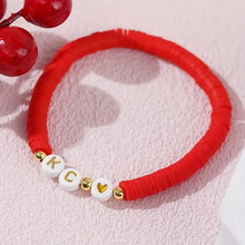 Load image into Gallery viewer, Red/Yellow/White Stacked KC Bracelet
