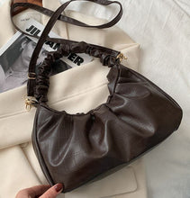 Load image into Gallery viewer, Brown Scrunched Handle Purse
