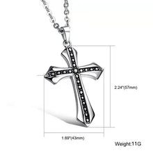 Load image into Gallery viewer, Stainless Steel Fashion Cross Pendant Necklace

