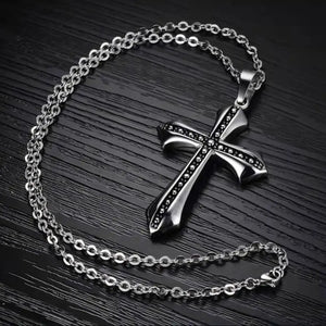 Stainless Steel Fashion Cross Pendant Necklace