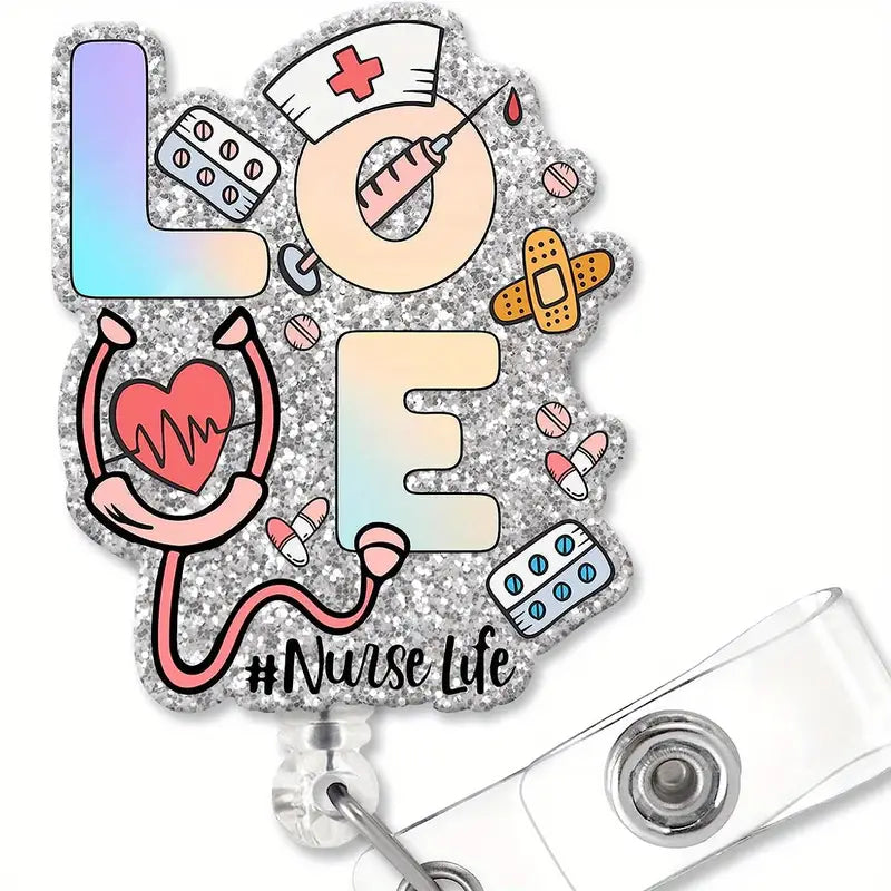 Love Nurse Life Badge Reel