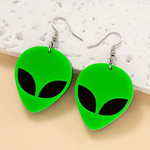 Alien Design Dangle Earrings