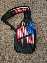 Load image into Gallery viewer, Flag Sling Backpack, Multipurpose Travel Hiking Daypack Rope Crossbody Shoulder Bag

