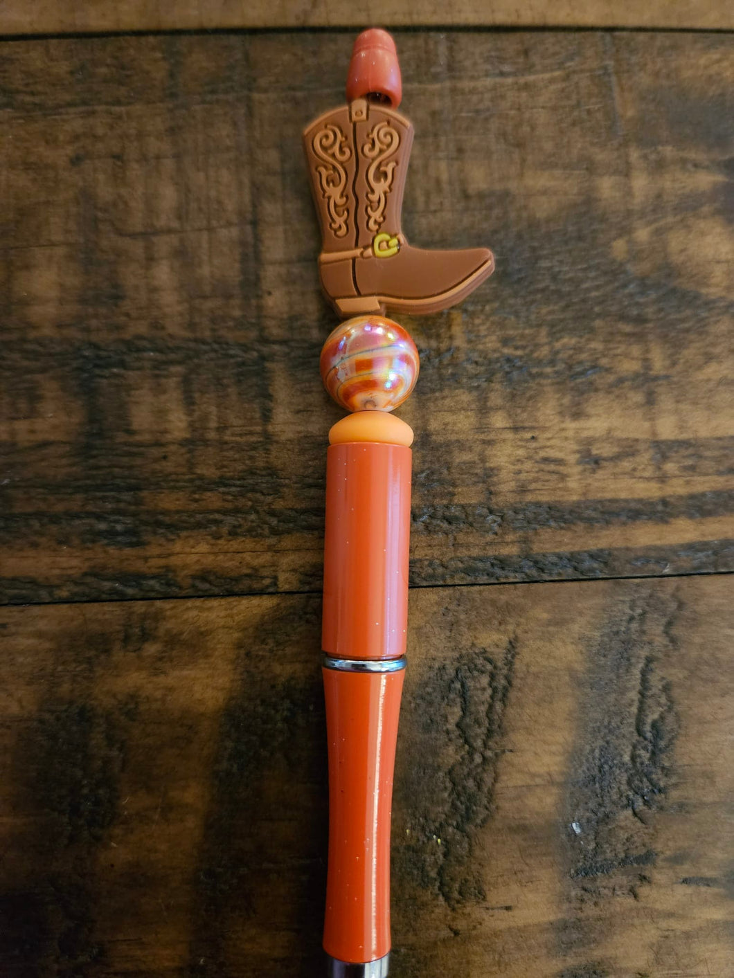 Orange Cowboy Boot Pen