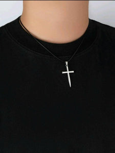Cross Charm Necklace Alloy