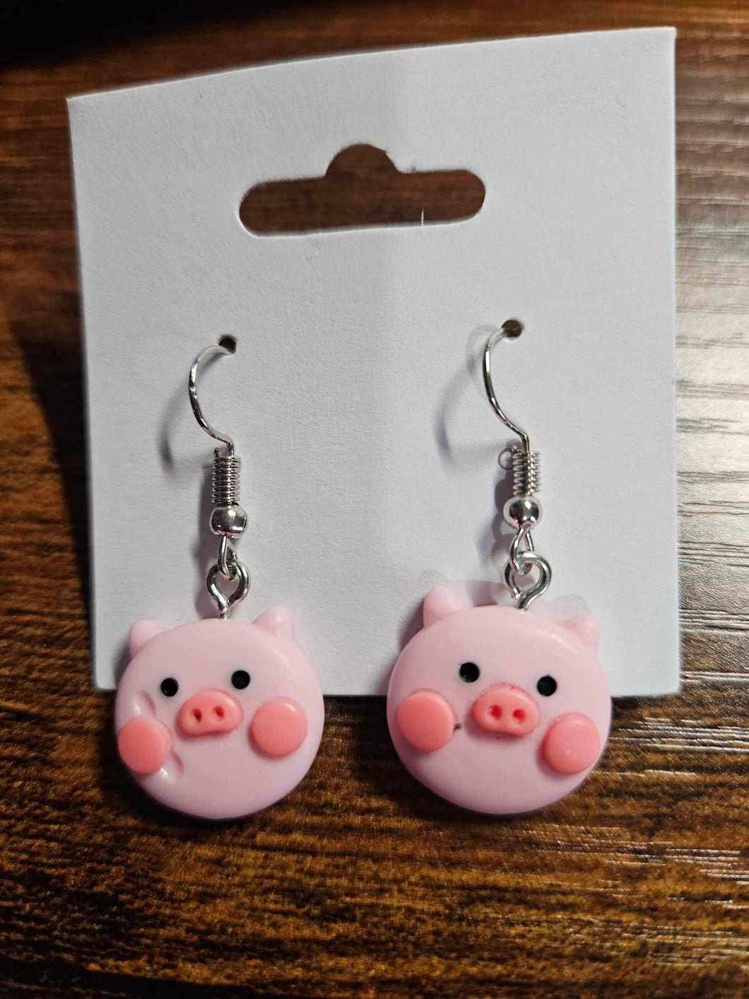 Pink Mini Pig Earrings