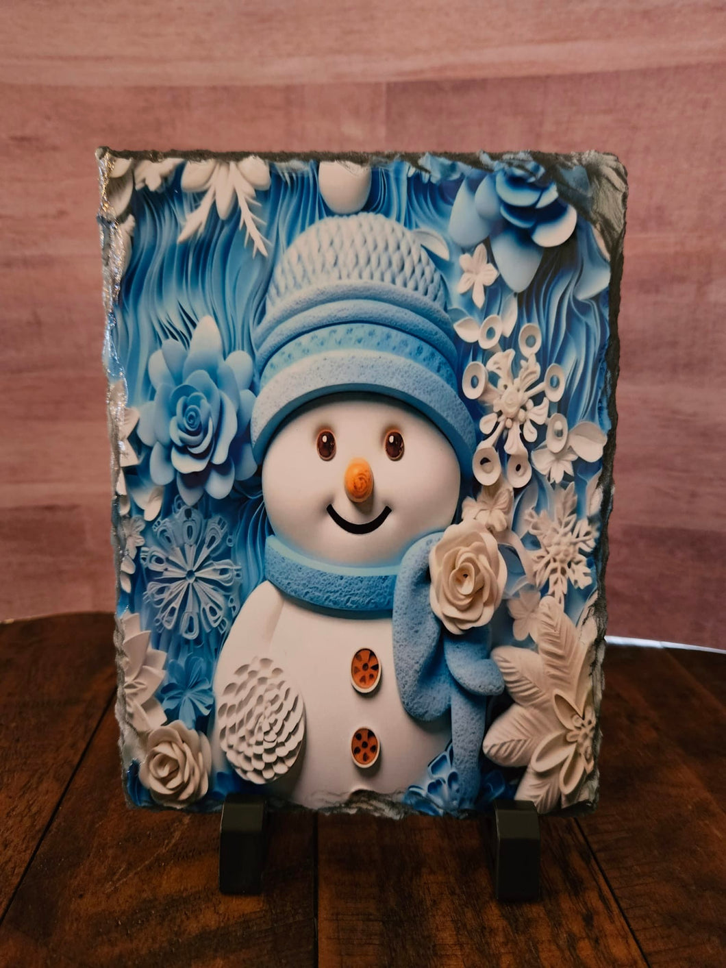 Blue Snowman Slate