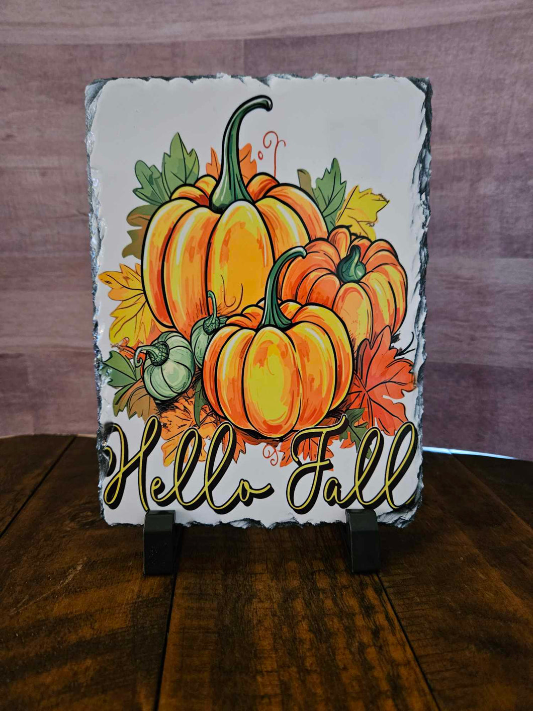 Hello Fall Scene Slate Picture