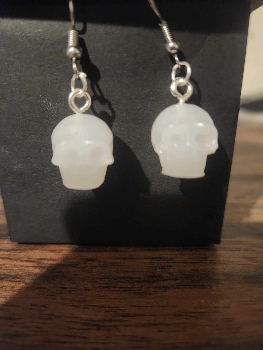 Glow in The Dark Skull Acrylic Earrings