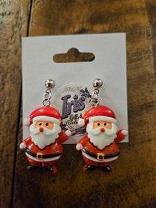 Santa Acrylic Post Earrings