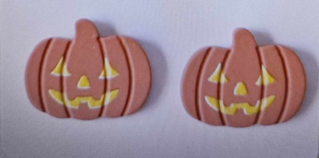 Cute Acrylic Pumpkin Stud Earrings