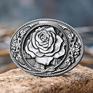 Western Cowboy Belt with Rose Pattern