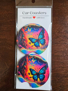 Butterfly Car Coaster Set