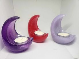 Handmade Moon Candle Holders