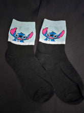 Load image into Gallery viewer, Blue Alien Crew Sock
