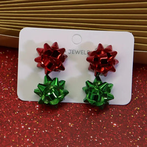 Christmas Bow Drop & Dangle Earrings