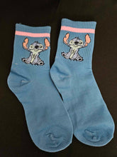 Load image into Gallery viewer, Blue Alien Crew Sock
