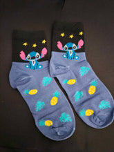 Load image into Gallery viewer, Blue Alien Crew Sock
