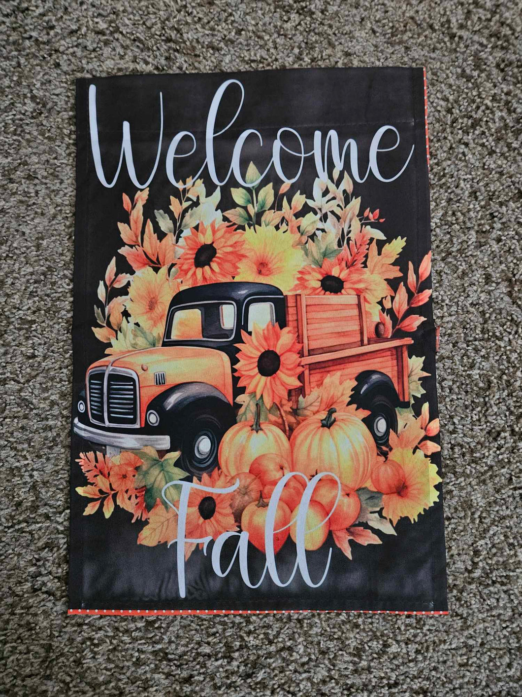 Welcome Fall Turck Flag