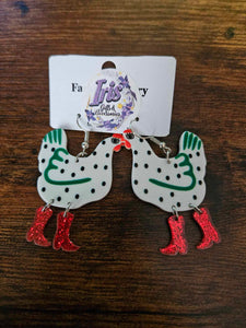 Chicken Acrylic Earrings