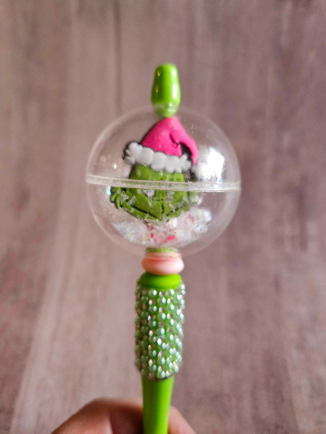 Grinch Pink Globe Pen