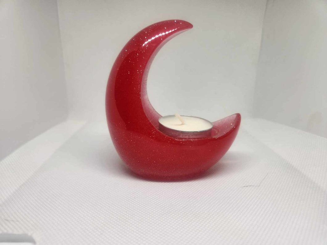 Red Moon Candle Holder