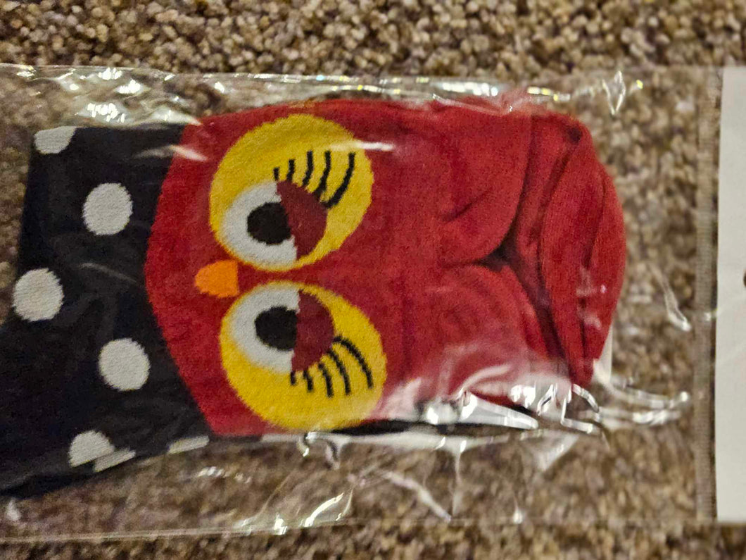 Little Blue/Red Owl Sock