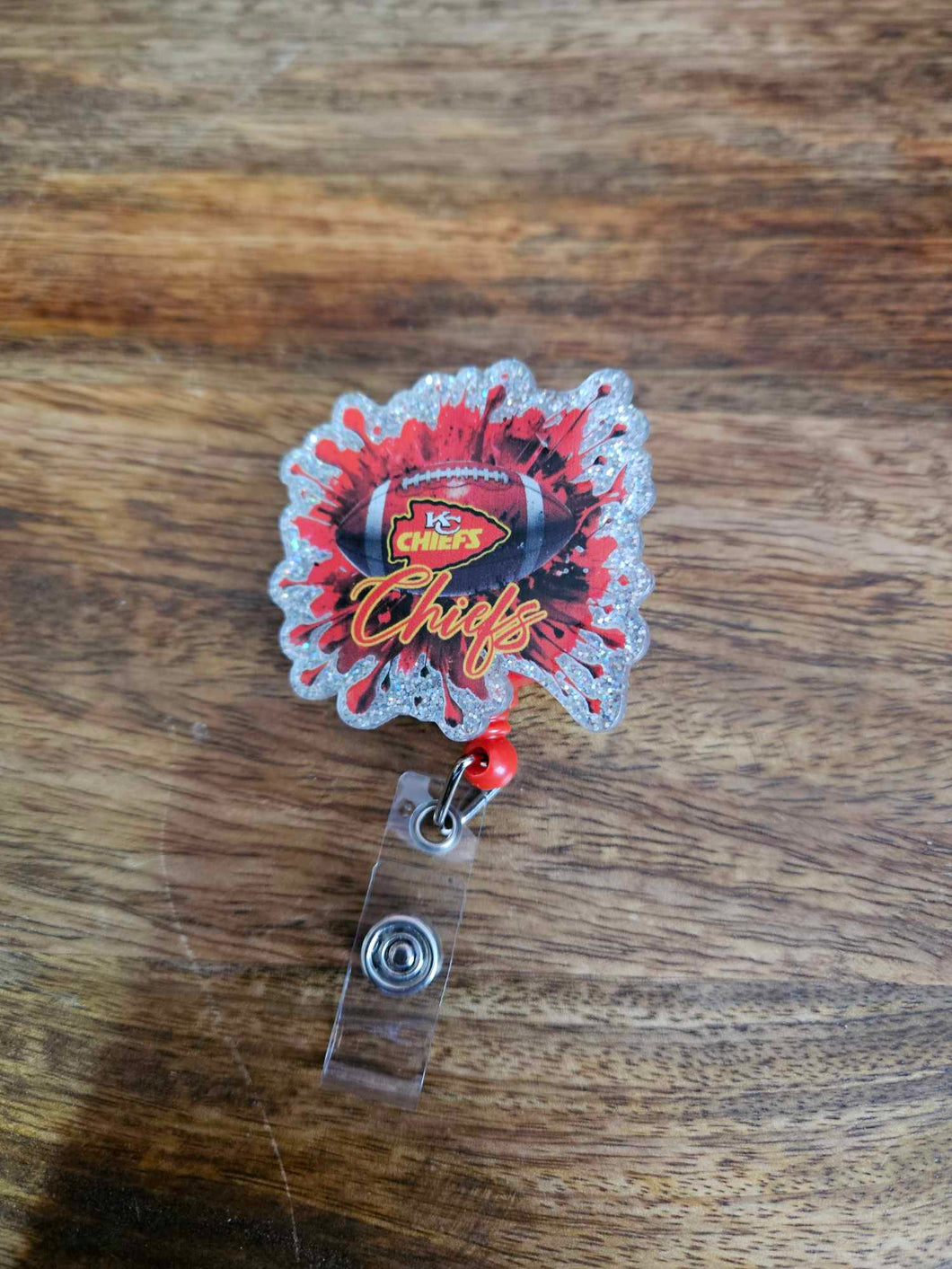 KC Football Glitter Badge Reel