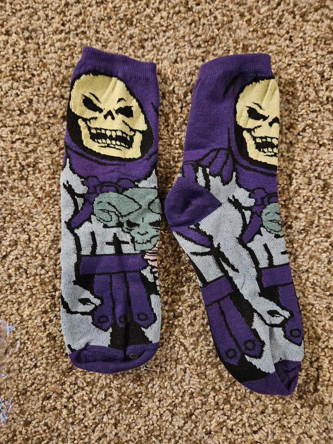 Skull Face Ankle Socks