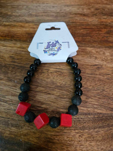 Red Pine Volcanic Lava Stone Bracelet