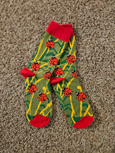 Red Lady Bug Socks