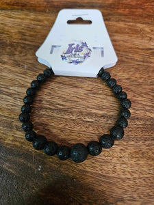 Lava Stone Natural Stone Beaded Bracelet