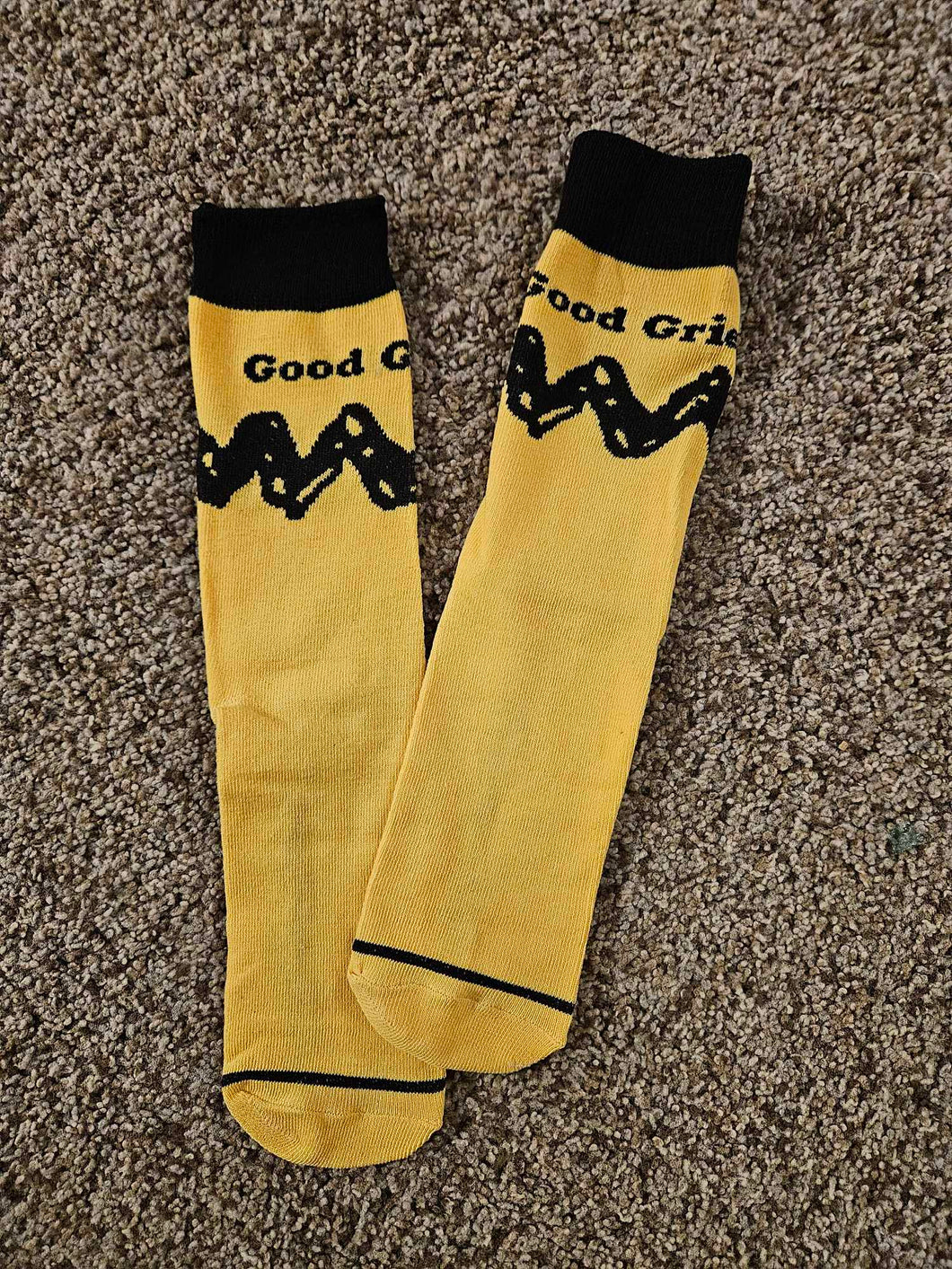 Good Grief Yellow Crew Socks