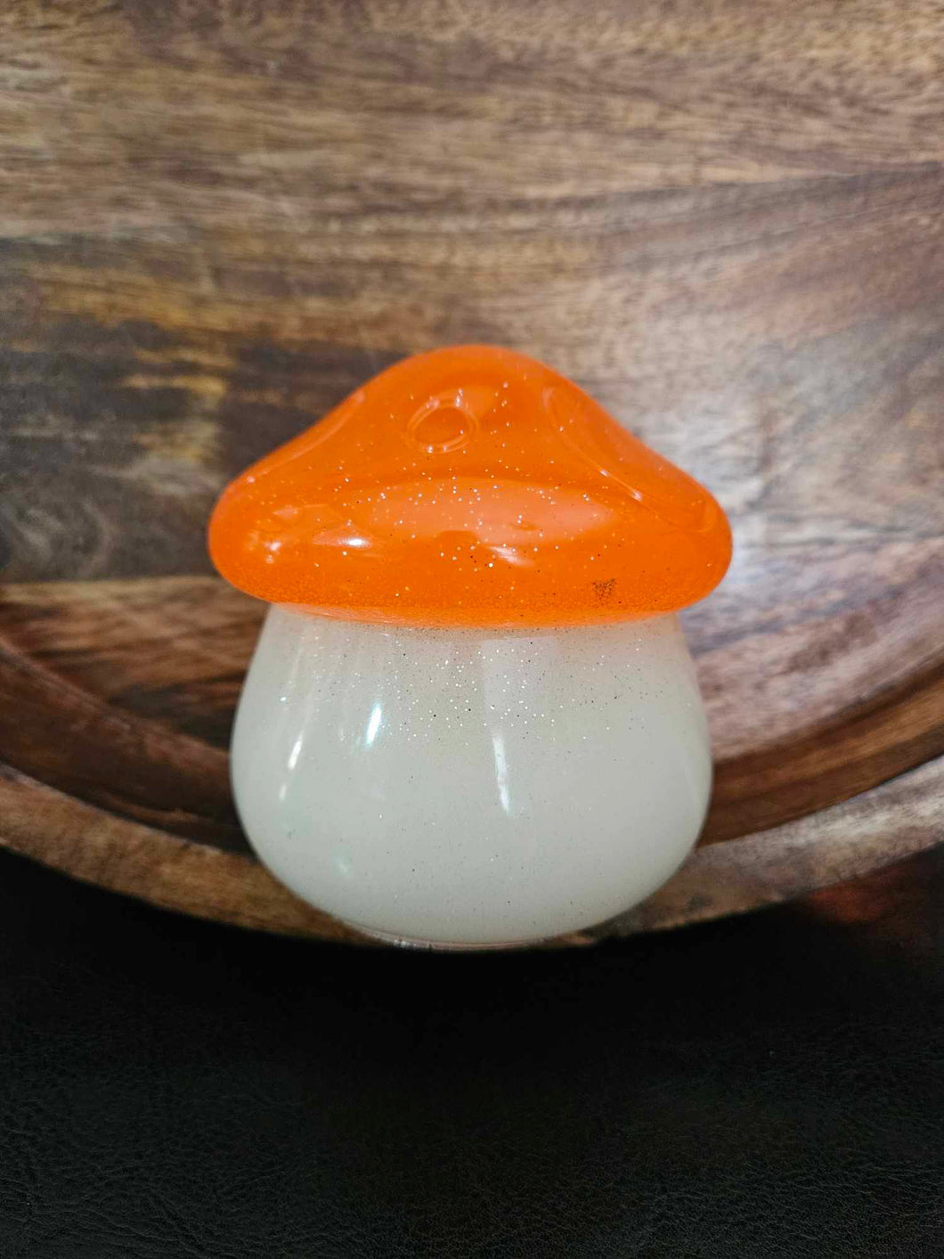 Bright Orange Handmade Mushroom Box