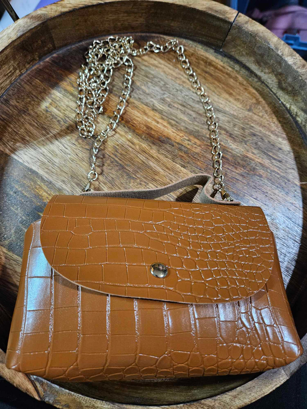 Light Brown Simple Shoulder Bag