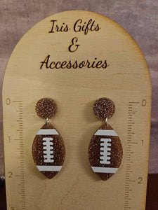 Football Stylish Drop Post Earrings