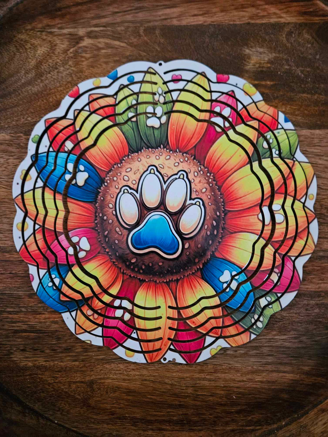 Paw Print Wind Spinner