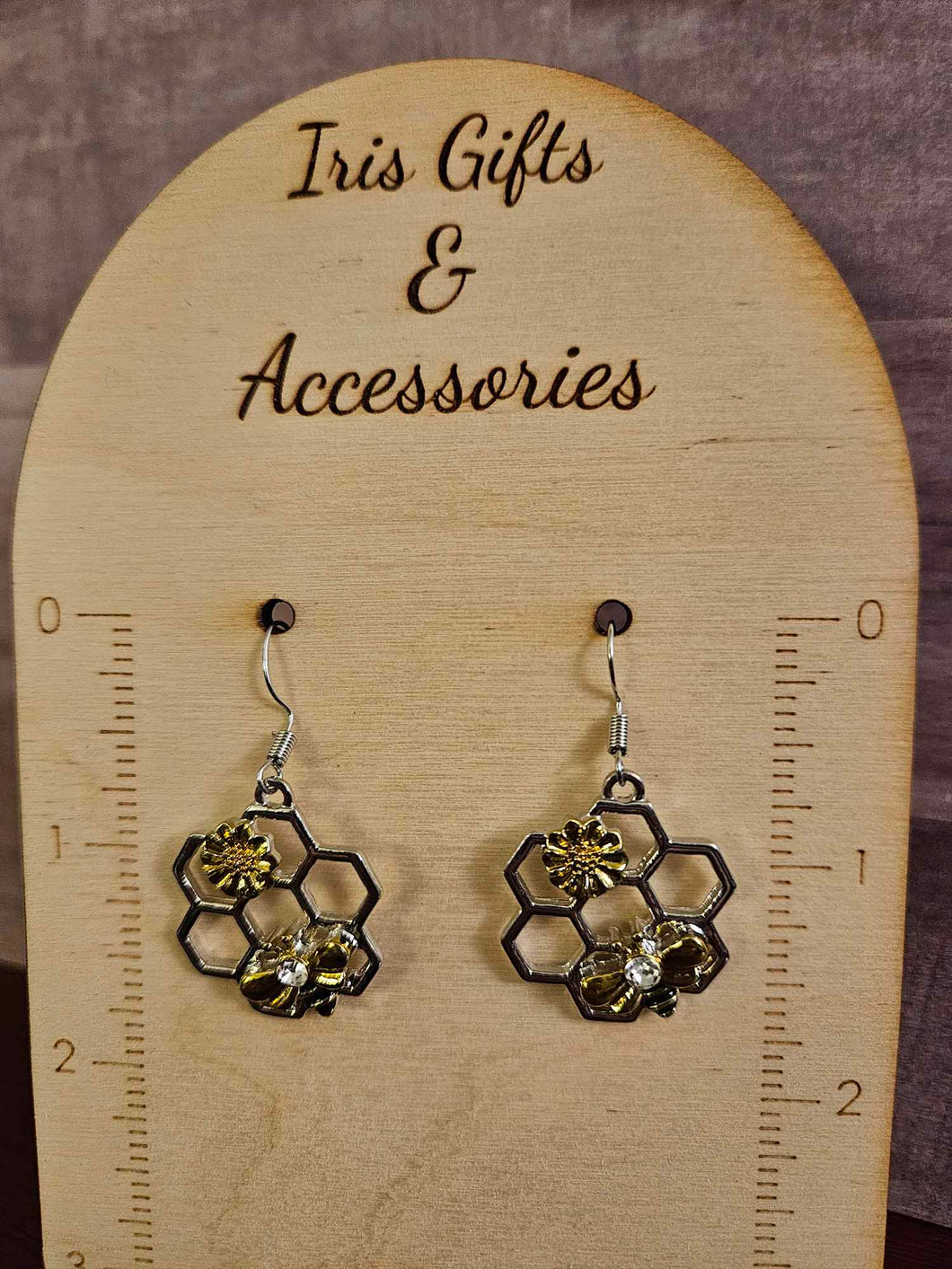 Bumble Honey Comb Earrings